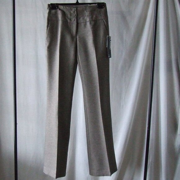 Suzy Shier trousers brown vintage flare pants pleated Y2K 2000s new old stock - Picture 1 of 13